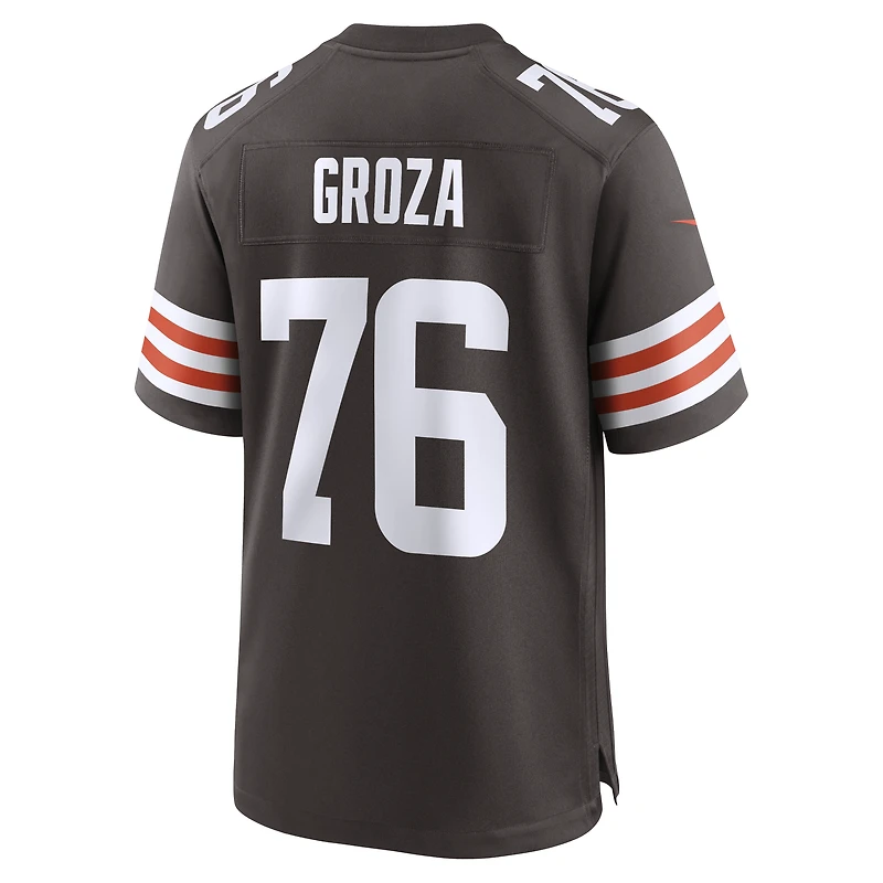Maillot de joueur retraité Nike Lou Groza des Cleveland Browns pour hommes, marron