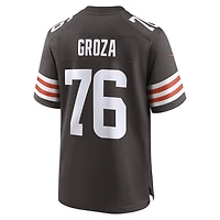 Maillot de joueur retraité Nike Lou Groza des Cleveland Browns pour hommes, marron