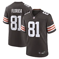 Men's Nike Luke Floriea  Brown Cleveland Browns Team Game Jersey