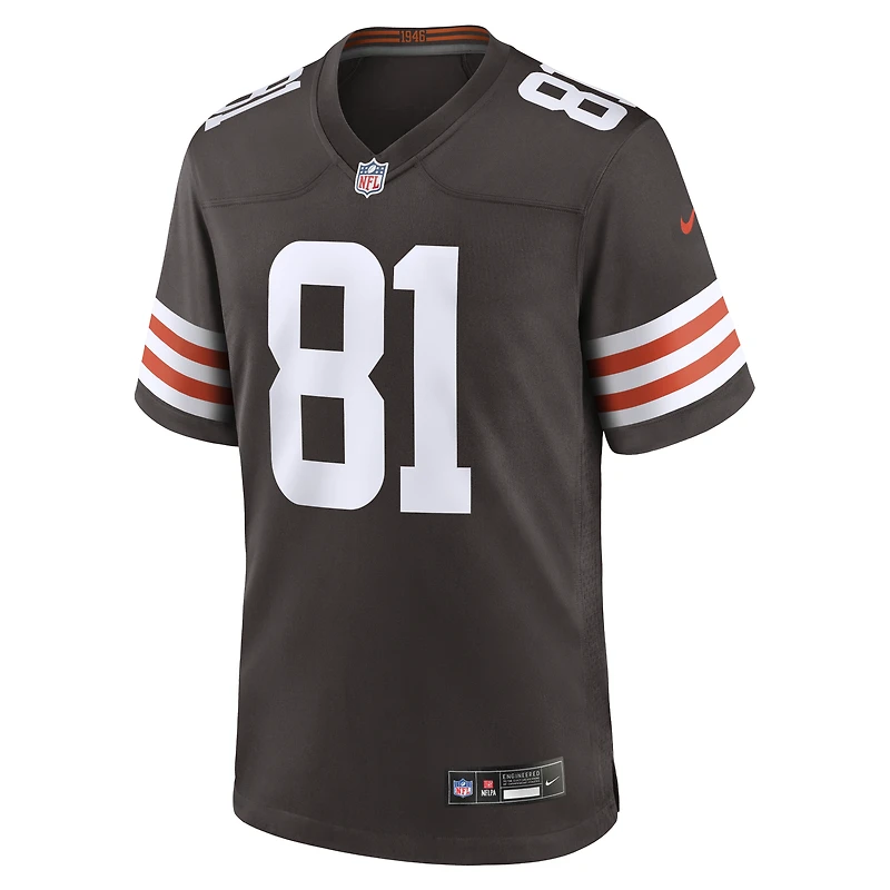 Men's Nike Luke Floriea  Brown Cleveland Browns Team Game Jersey