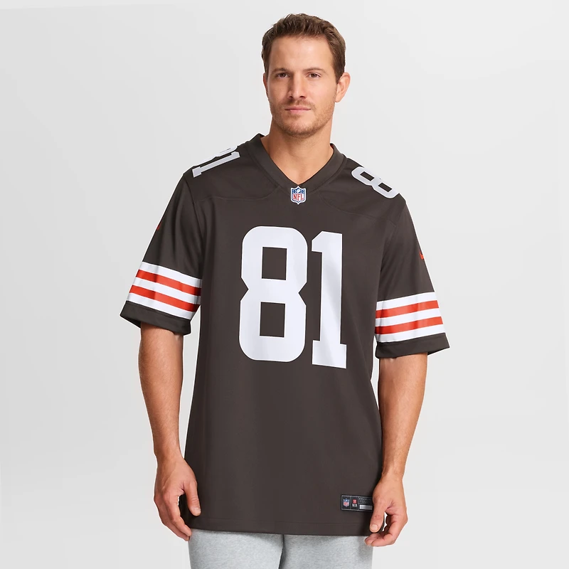 Men's Nike Luke Floriea  Brown Cleveland Browns Team Game Jersey