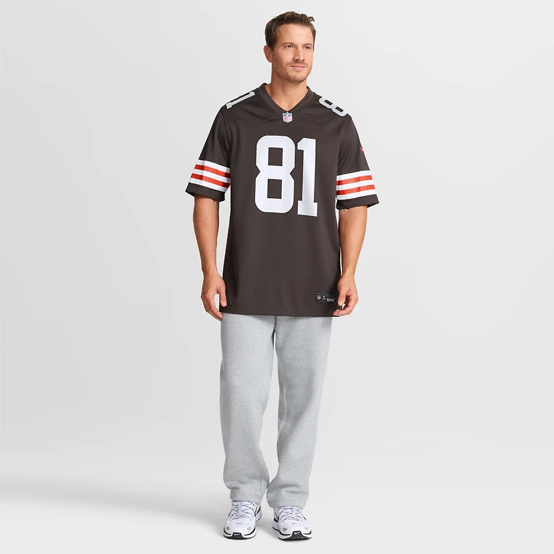 Men's Nike Luke Floriea  Brown Cleveland Browns Team Game Jersey