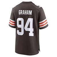 Men's Nike Mason Graham Brown Cleveland Browns 2025 NFL Draft First Round Pick  Game Jersey