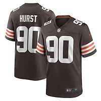Maillot Nike Maurice Hurst pour homme, marron, joueur de match des Cleveland Browns