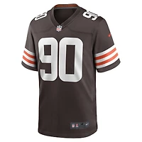Maillot Nike Maurice Hurst pour homme, marron, joueur de match des Cleveland Browns
