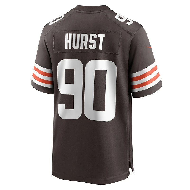 Maillot Nike Maurice Hurst pour homme, marron, joueur de match des Cleveland Browns