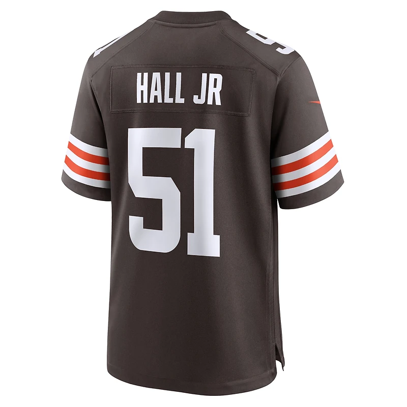 Men's Nike Mike Hall Jr.  Brown Cleveland Browns Team Game Jersey