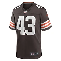 Maillot Nike Mohamoud Diabaté pour homme, marron, Cleveland Browns, Team Game