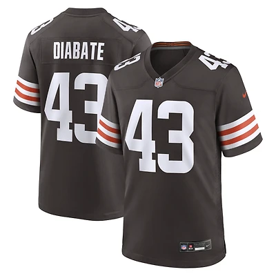 Men's Nike Mohamoud Diabate  Brown Cleveland Browns Team Game Jersey
