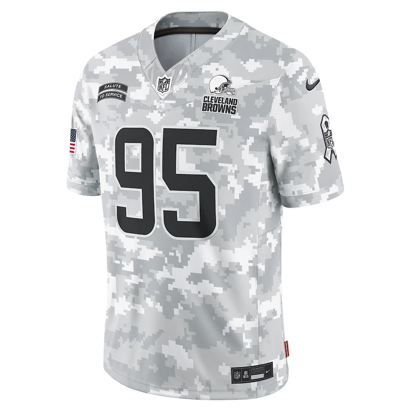 Maillot Nike Myles Garrett Arctic Camo Cleveland Browns 2024 Salute to Service Limited pour homme