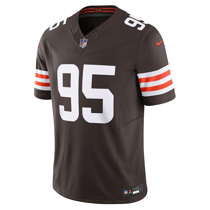 Men's Nike Myles Garrett Brown Cleveland Browns Team Vapor F.U.S.E. Limited Jersey