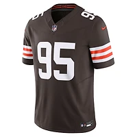 Men's Nike Myles Garrett Brown Cleveland Browns Team Vapor F.U.S.E. Limited Jersey