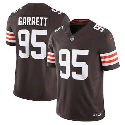 Men's Nike Myles Garrett Brown Cleveland Browns Team Vapor F.U.S.E. Limited Jersey