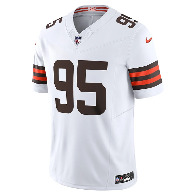 Maillot Nike Myles Garrett blanc des Cleveland Browns Vapor F.U.S.E. édition limitée pour homme
