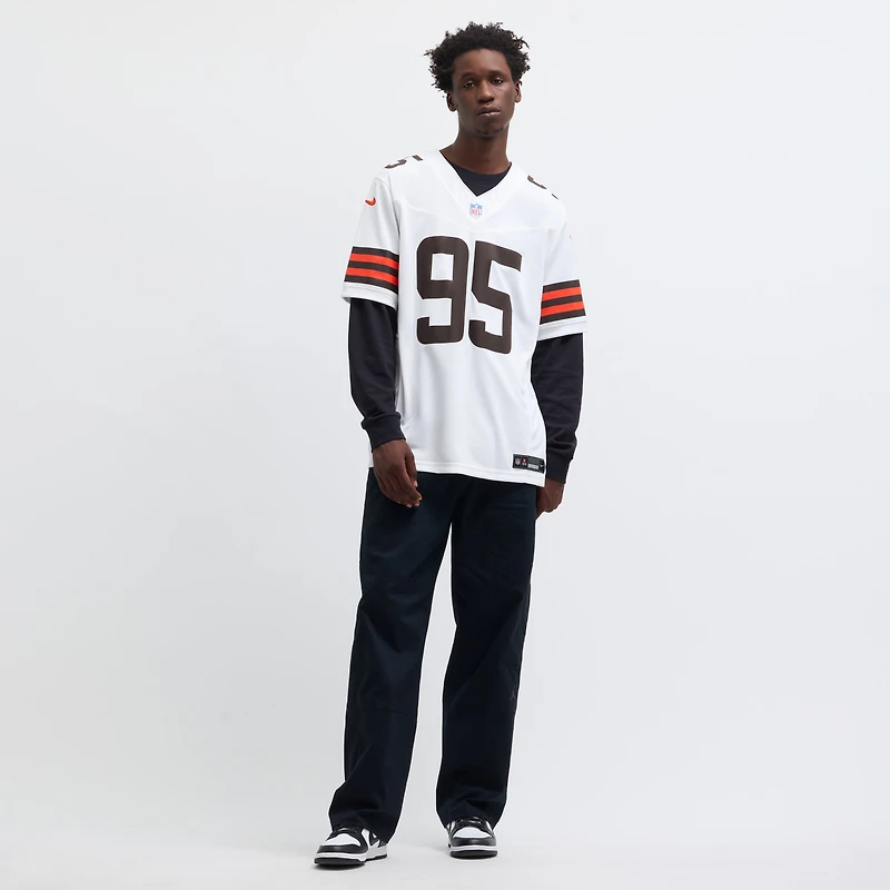 Men's Nike Myles Garrett White Cleveland Browns Vapor F.U.S.E. Limited Jersey
