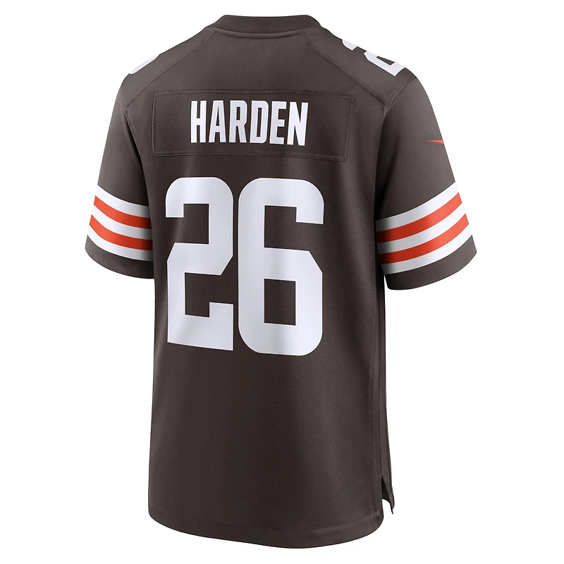 Men's Nike Myles Harden  Brown Cleveland Browns Team Game Jersey