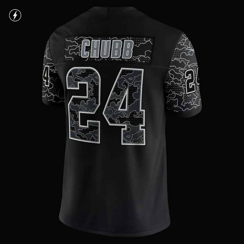 Homme Nike Nick Chubb Noir Cleveland Browns RFLCTV - Maillot limité