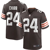 FBC BROWNS BROWN 24 NICK CHUBB MAILLOT DE JEU N&N POUR HOMMES NIKE CURRENT PLAYER - CAD JERMENGME