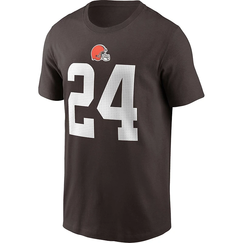 Men's Nike Nick Chubb Brown Cleveland Browns Player Name & Number T-Shirt