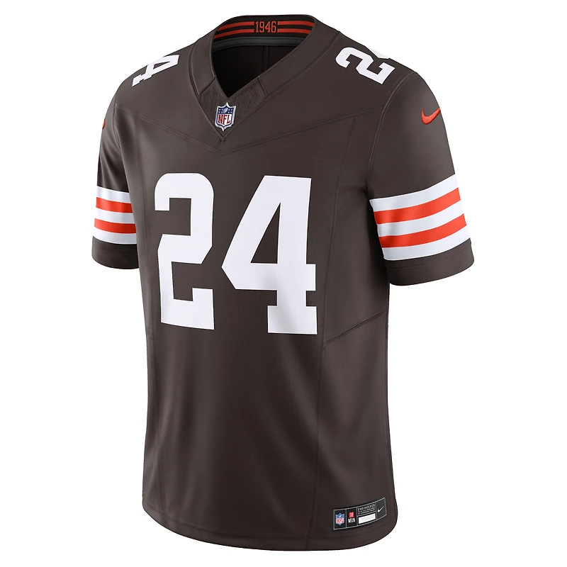 Nike Nick Chubb pour hommes Marron Cleveland Browns Vapor F.U.S.E. Maillot limité