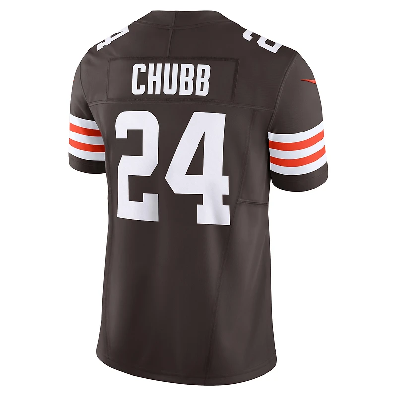 Nike Nick Chubb pour hommes Marron Cleveland Browns Vapor F.U.S.E. Maillot limité