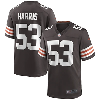 Men's Nike Nick Harris Brown Cleveland Browns Game Jersey