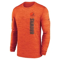 Men's Nike Orange Cleveland Browns 2024 Sideline Velocity Performance Long Sleeve T-Shirt