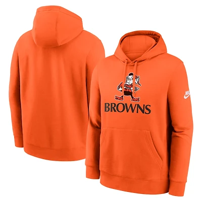 Sweat à capuche Nike orange Cleveland Browns Best Season Rewind Club pour homme