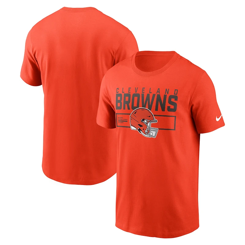 T-shirt Nike orange Cleveland Browns Primetime Helmet Essential pour homme