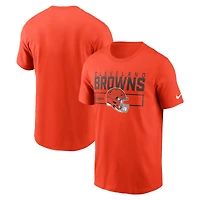 T-shirt Nike orange Cleveland Browns Primetime Helmet Essential pour homme