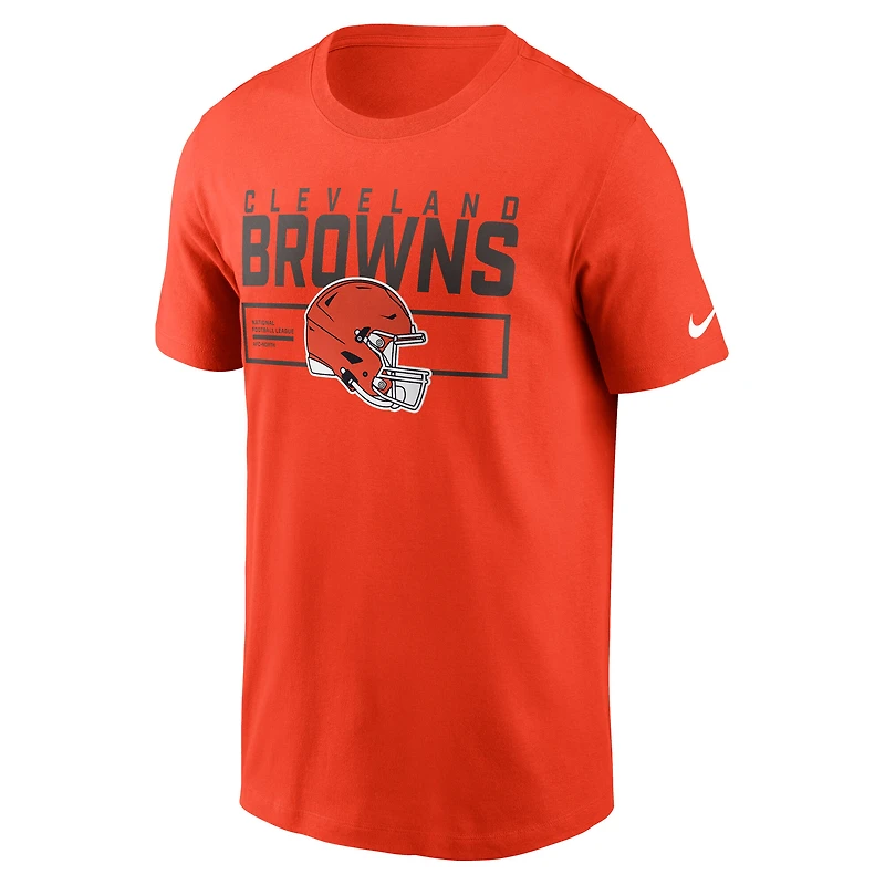 T-shirt Nike orange Cleveland Browns Primetime Helmet Essential pour homme