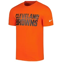 T-shirt essentiel Nike Orange Cleveland Browns Primetime Wordmark pour hommes