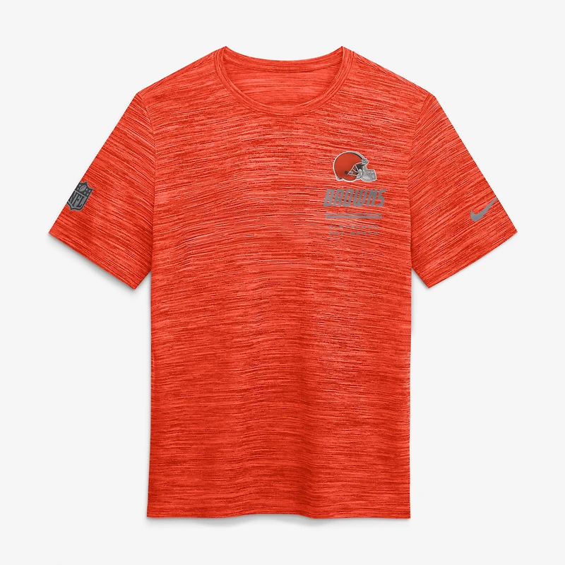 Men's Nike Orange Cleveland Browns Sideline Double Covered Dri-FIT Velocity T-Shirt