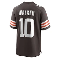 Maillot de match l'équipe Nike Phillip Walker marron des Cleveland Browns pour hommes