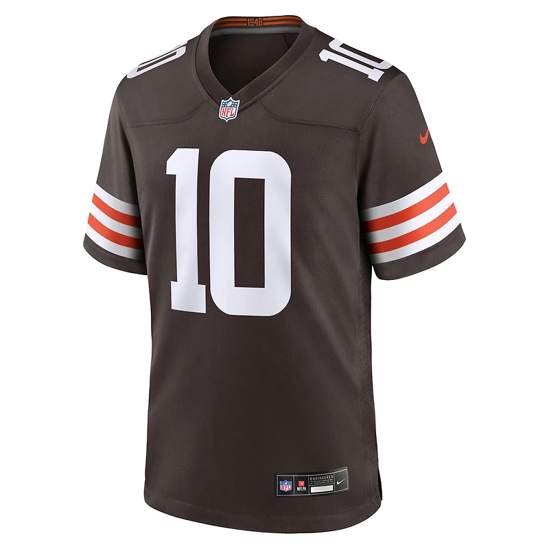 Men's Nike Quinshon Judkins Brown Cleveland Browns 2025 NFL Draft Game Jersey