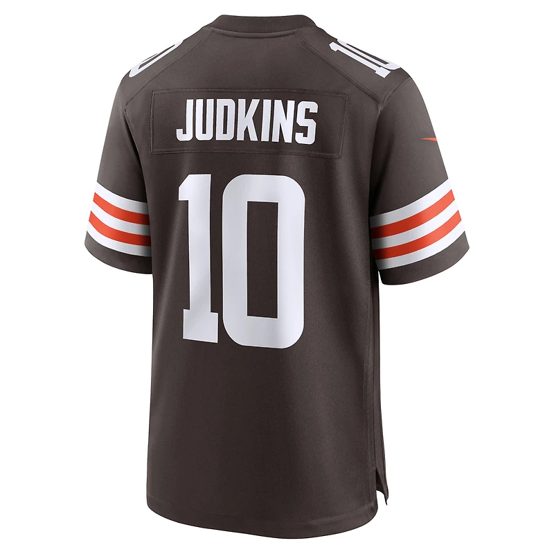 Men's Nike Quinshon Judkins Brown Cleveland Browns 2025 NFL Draft Game Jersey