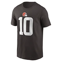 T-shirt Nike Quinshon Judkins marron pour homme avec nom et numéro des Cleveland Browns