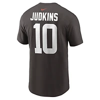 Men's Nike Quinshon Judkins Brown Cleveland Browns Name & Number T-Shirt