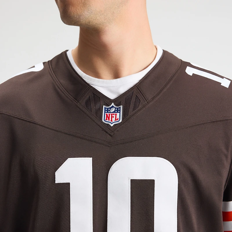 Maillot Nike Quinshon Judkins marron Cleveland Browns Vapor F.U.S.E. édition limitée cousue pour homme