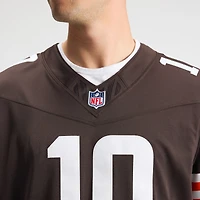 Maillot Nike Quinshon Judkins marron Cleveland Browns Vapor F.U.S.E. édition limitée cousue pour homme