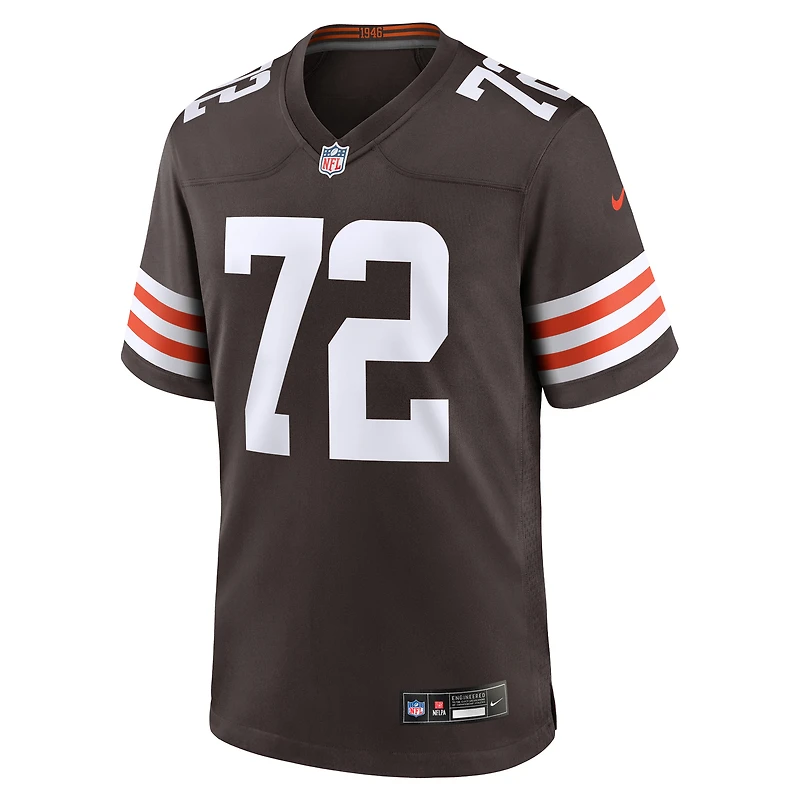 Men's Nike Quinton Jefferson  Brown Cleveland Browns Team Game Jersey