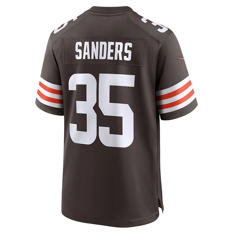 Maillot Nike Raheim Sanders marron pour homme, équipe des Cleveland Browns