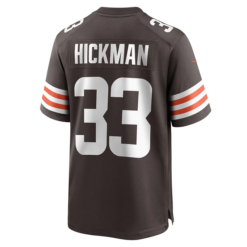 Men's Nike Ronnie Hickman  Brown Cleveland Browns Team Game Jersey