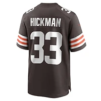 Men's Nike Ronnie Hickman  Brown Cleveland Browns Team Game Jersey