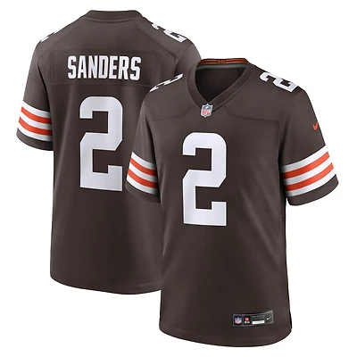 Maillot de match Nike Shedeur Sanders marron des Cleveland Browns pour homme