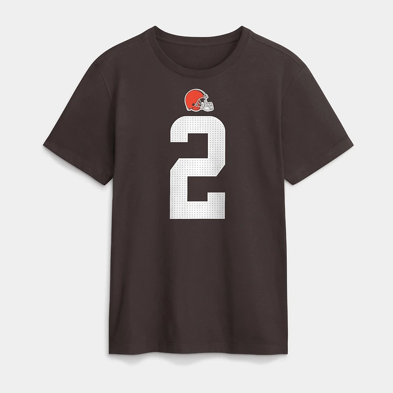 T-shirt Nike Shedeur Sanders Brown Cleveland Browns pour homme, avec nom et numéro