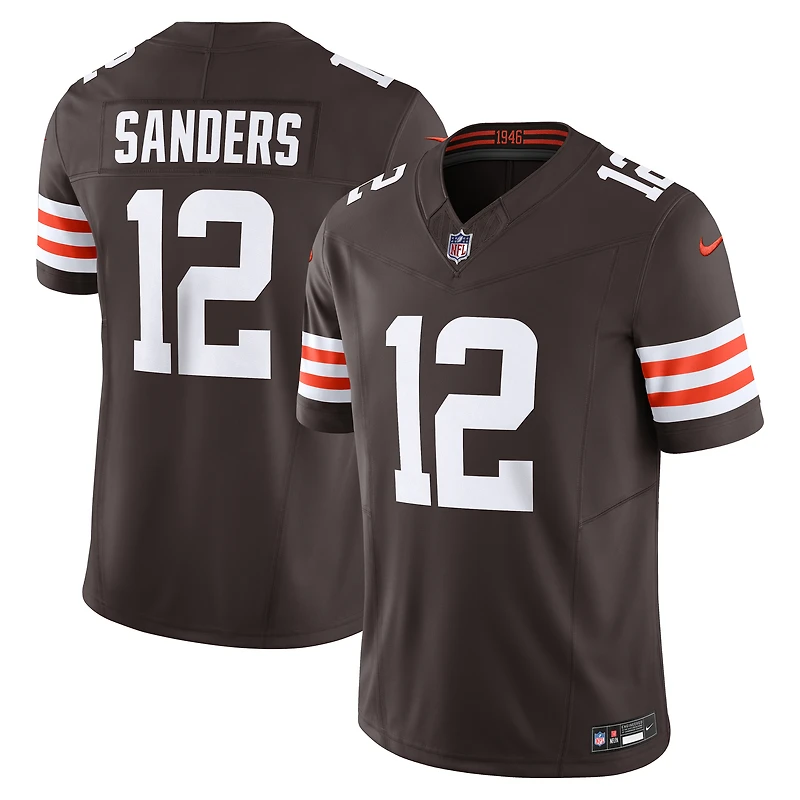 Maillot Nike Shedeur Sanders marron pour homme, édition limitée, des Cleveland Browns, Vapor F.U.S.E.