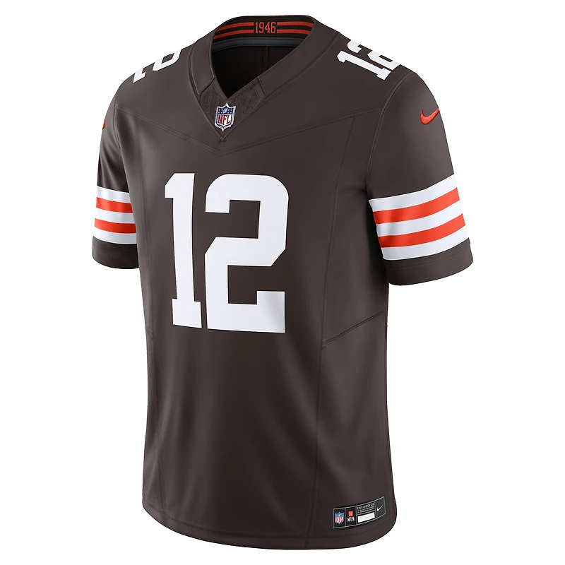 Maillot Nike Shedeur Sanders marron pour homme, édition limitée, des Cleveland Browns, Vapor F.U.S.E.