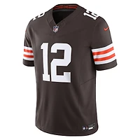 Maillot Nike Shedeur Sanders marron pour homme, édition limitée, des Cleveland Browns, Vapor F.U.S.E.