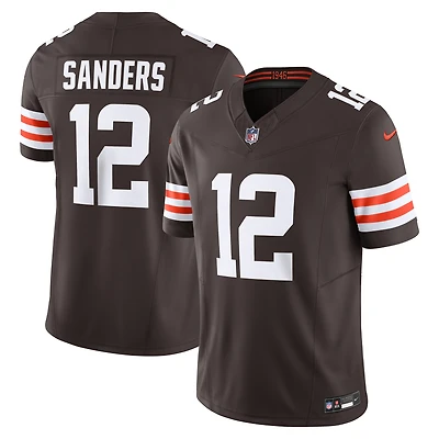 Maillot Nike Shedeur Sanders marron pour homme, édition limitée, des Cleveland Browns, Vapor F.U.S.E.